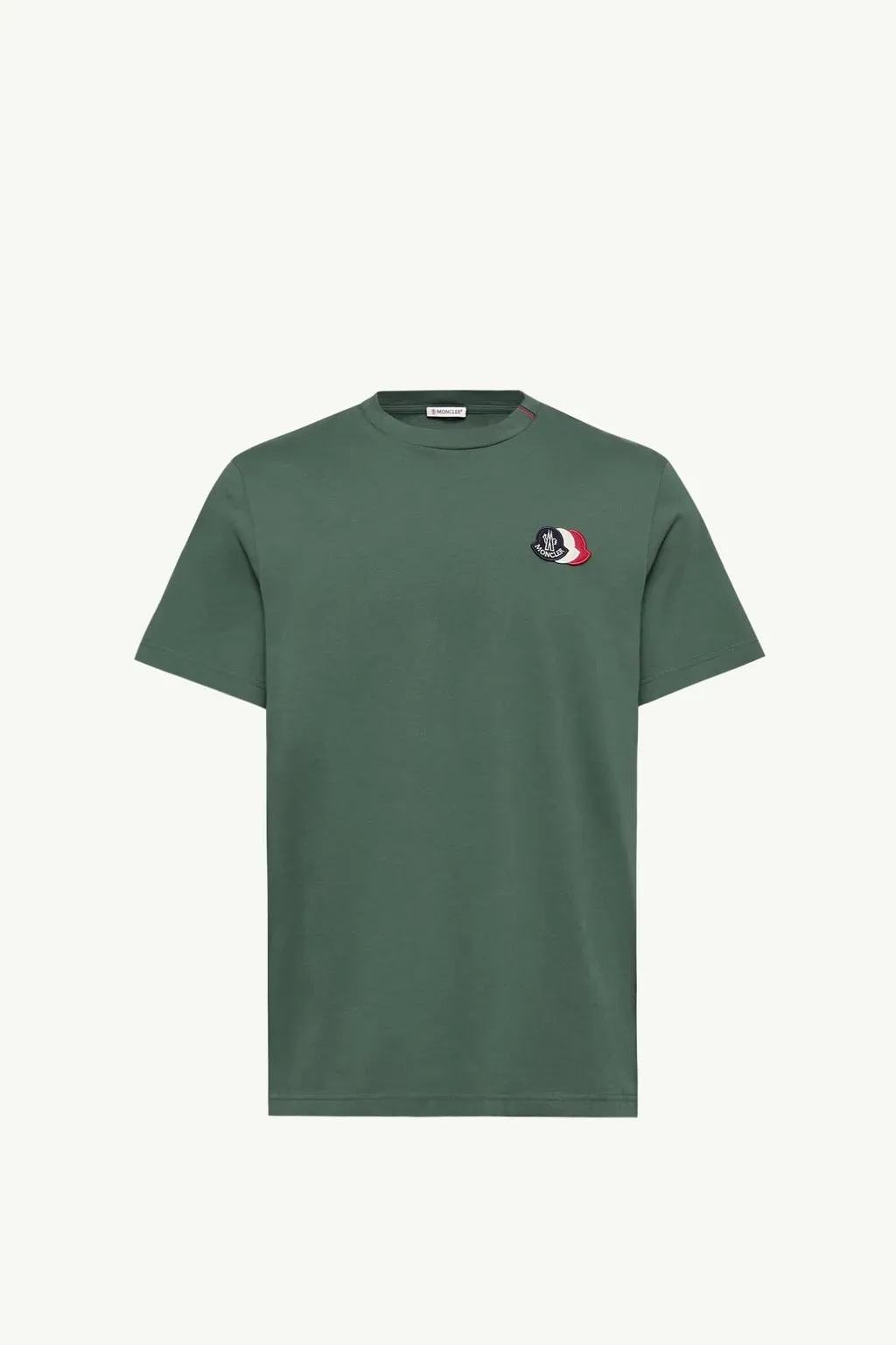 Embroidered Tricolor Logo Cotton T-Shirt