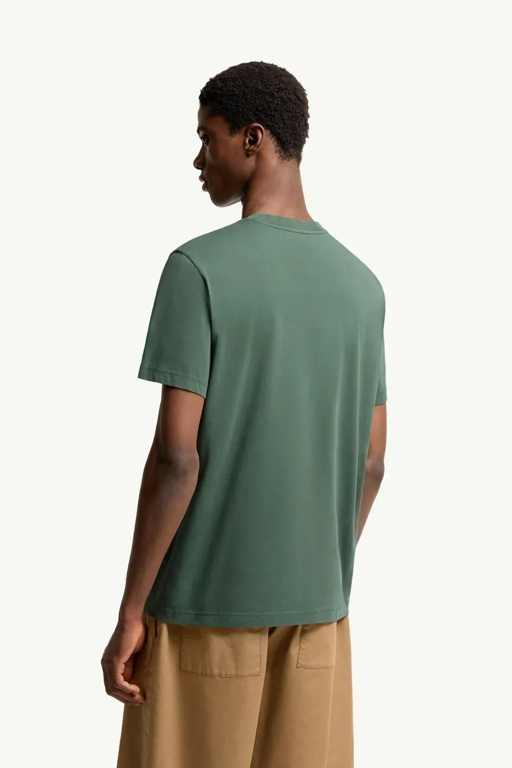 Embroidered Tricolor Logo Cotton T-Shirt
