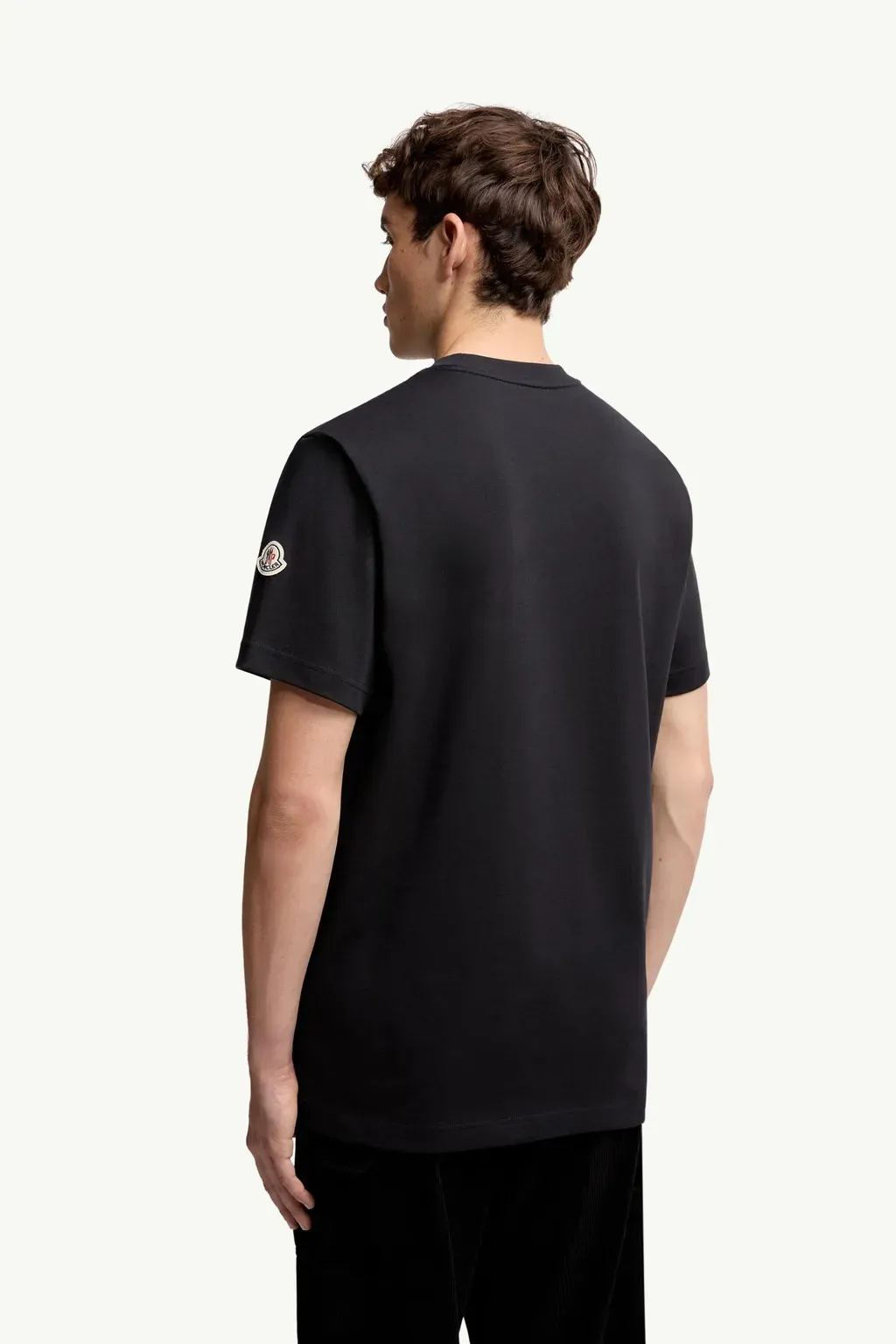 Embroidered Tricolour Logo Cotton T-Shirt