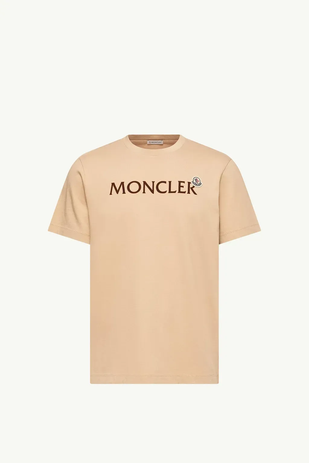 Flocked Logo Cotton T-Shirt