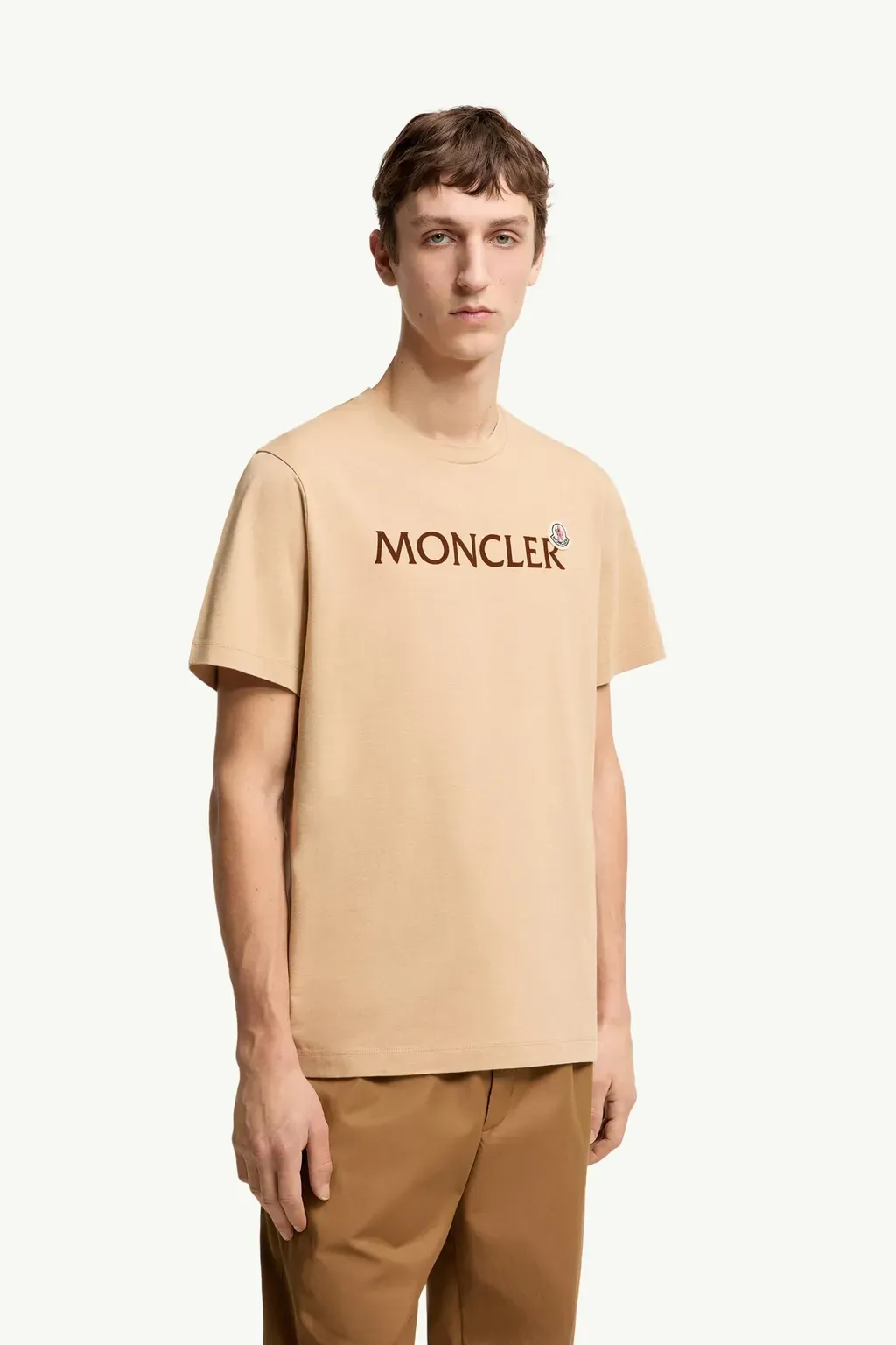 Flocked Logo Cotton T-Shirt
