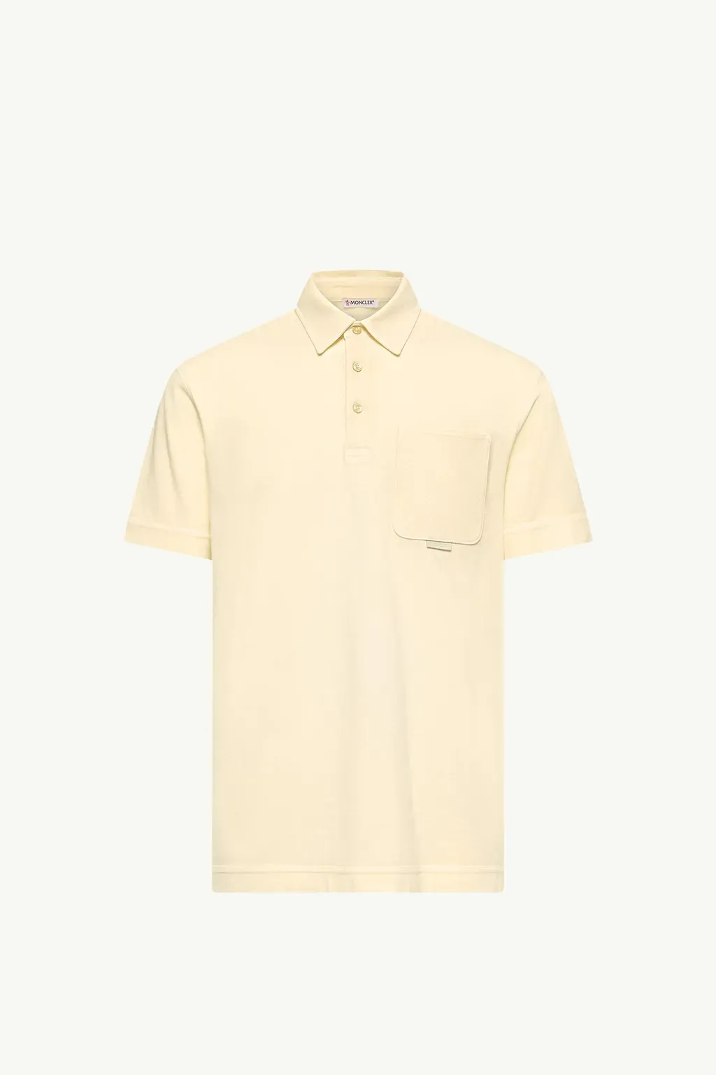 Leather Logo Cotton Piquet Polo Shirt