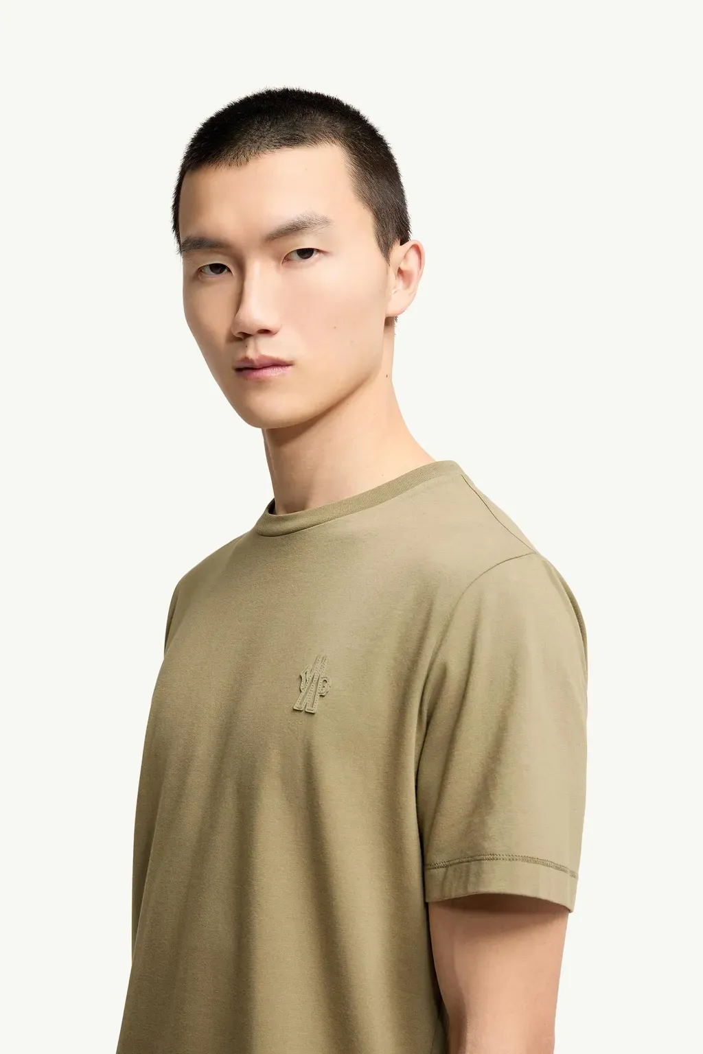 Logo Patch Cotton Blend T-Shirt