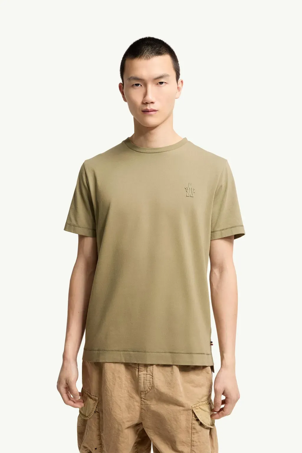 Logo Patch Cotton Blend T-Shirt