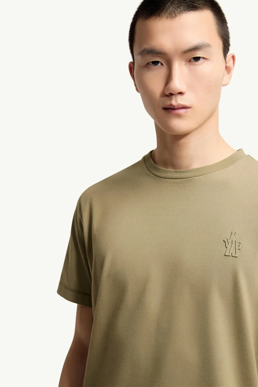 Logo Patch Cotton Blend T-Shirt