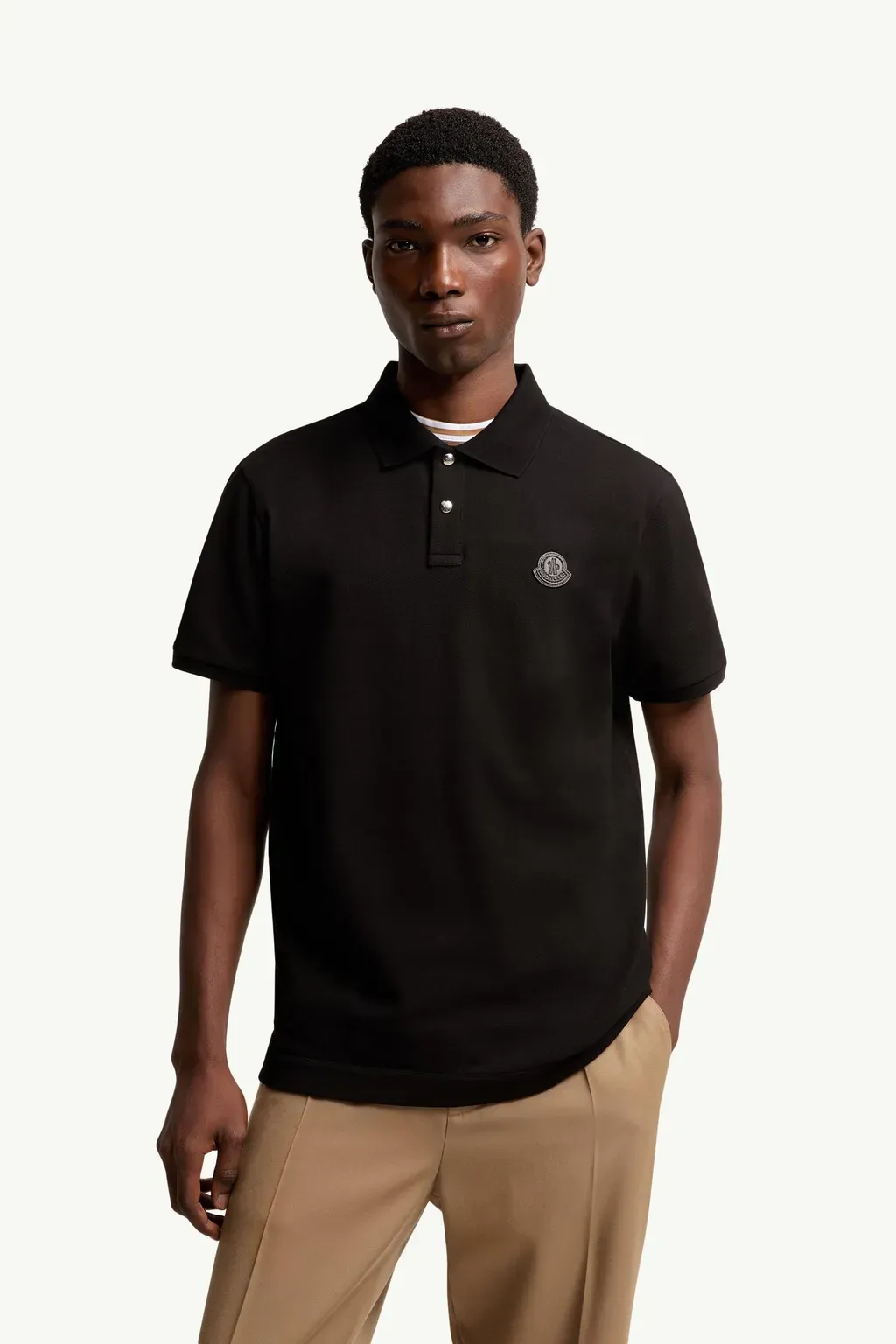Logo Patch Cotton Piquet Polo Shirt
