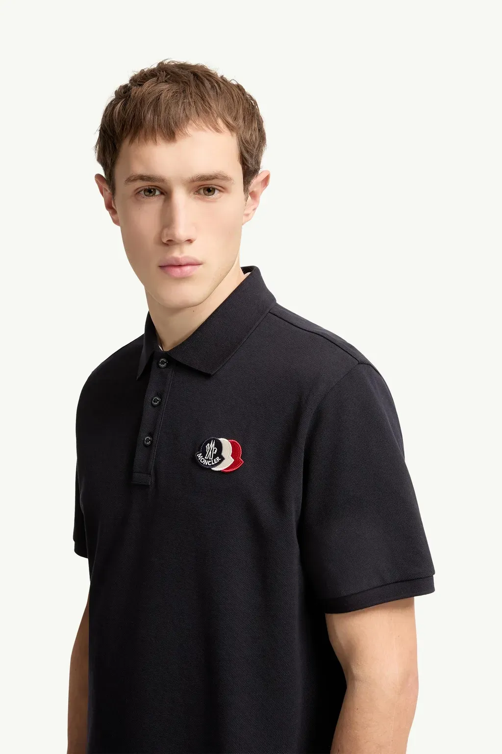 Logo Patch Cotton Piquet Polo Shirt