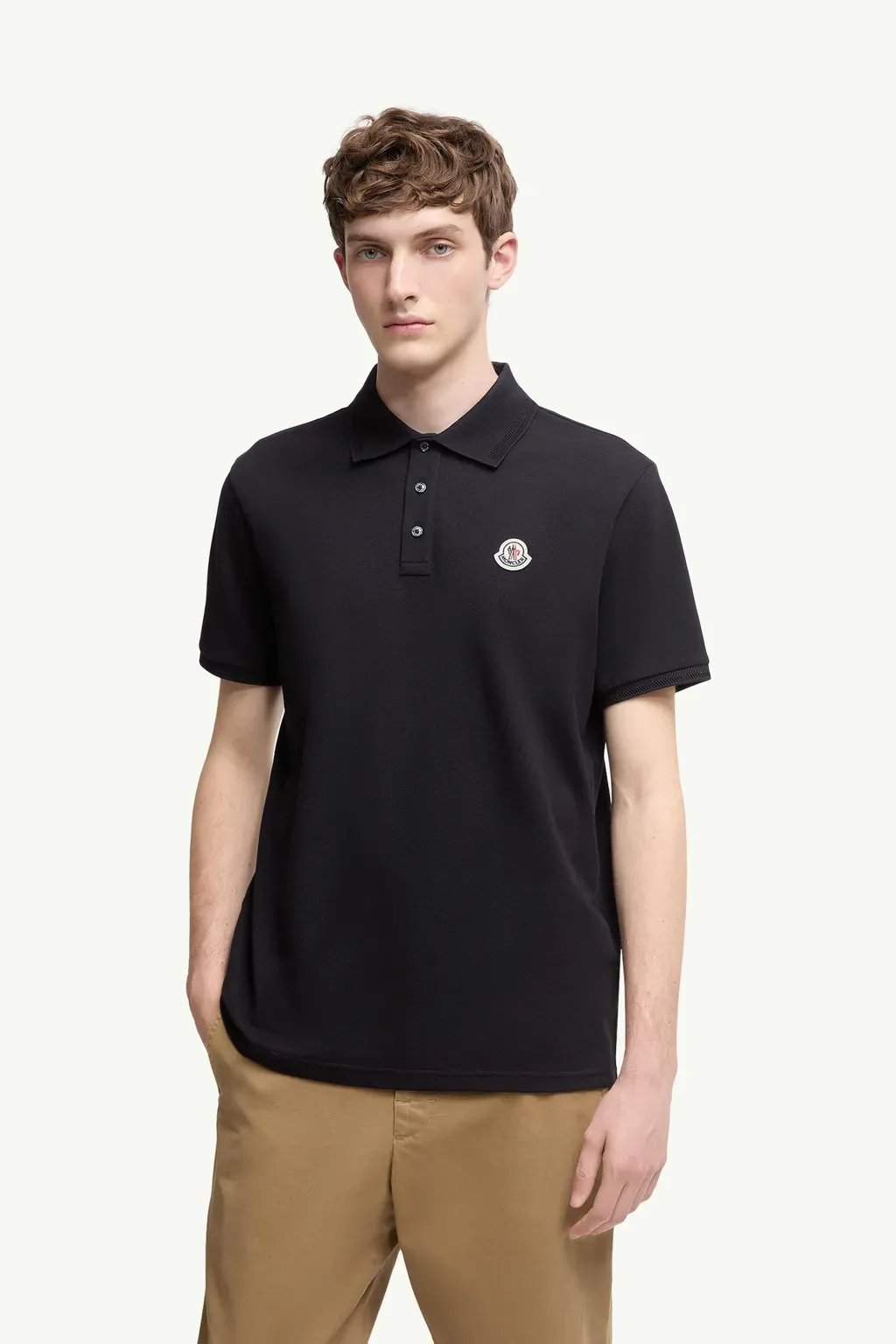 Logo Patch Cotton Piquet Polo Shirt