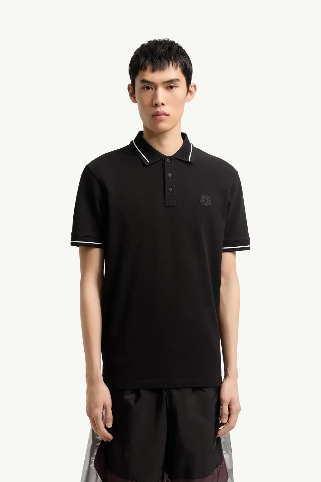 Logo Patch Cotton Polo Shirt