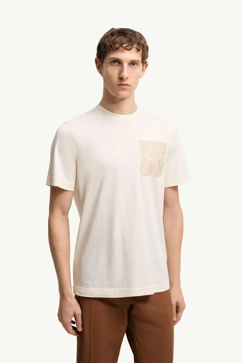 Paisley Print Cotton T-Shirt