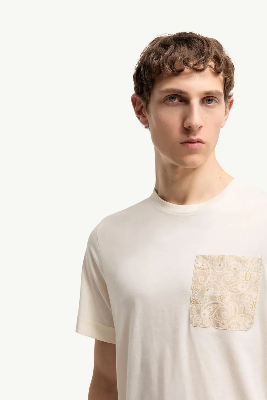 Paisley Print Cotton T-Shirt