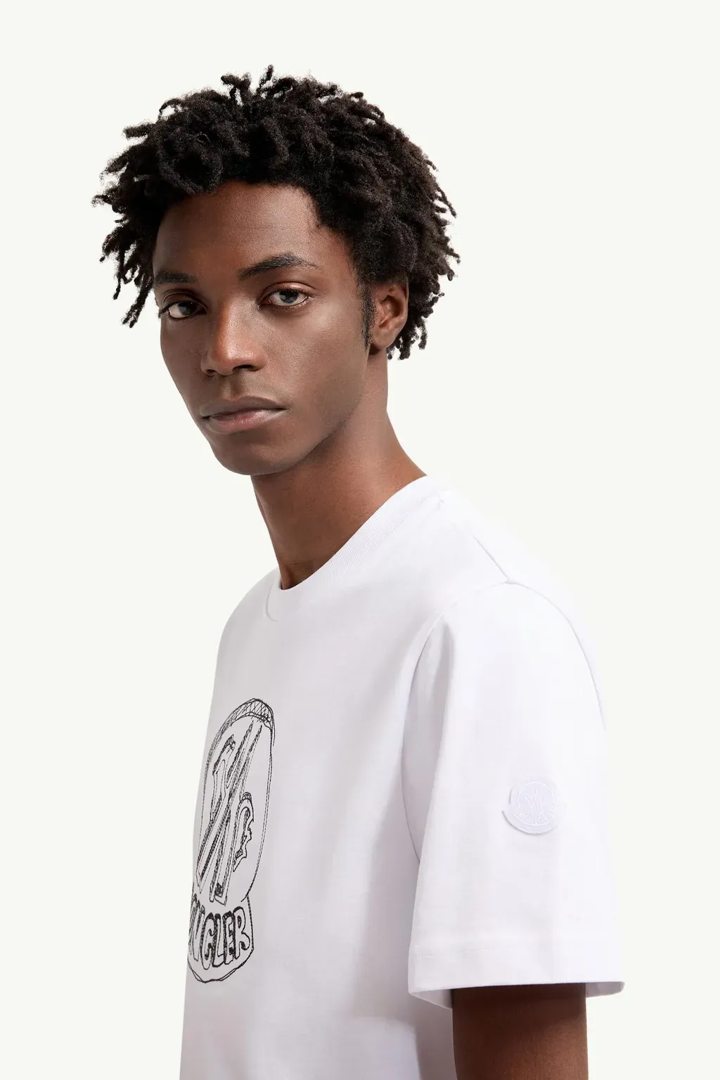 Sketch Embroidered Logo Cotton T-Shirt