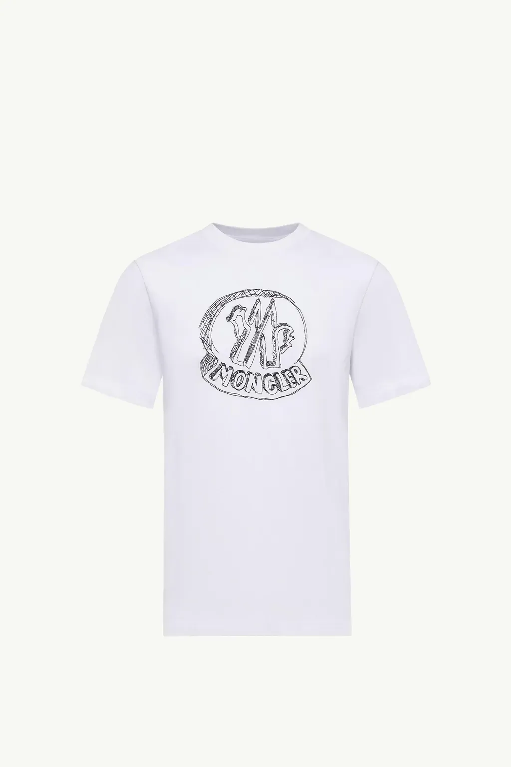 Sketch Embroidered Logo Cotton T-Shirt
