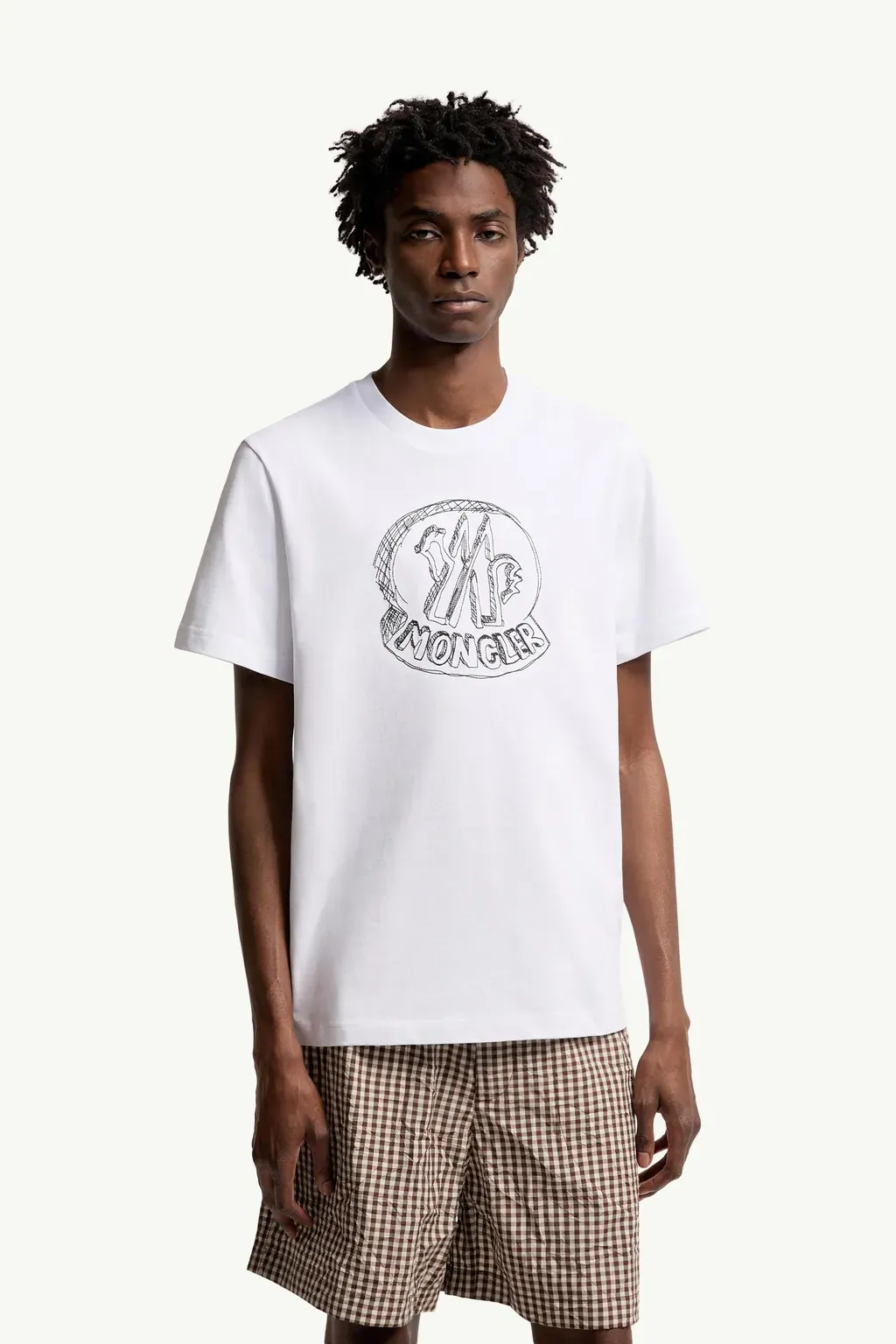 Sketch Embroidered Logo Cotton T-Shirt