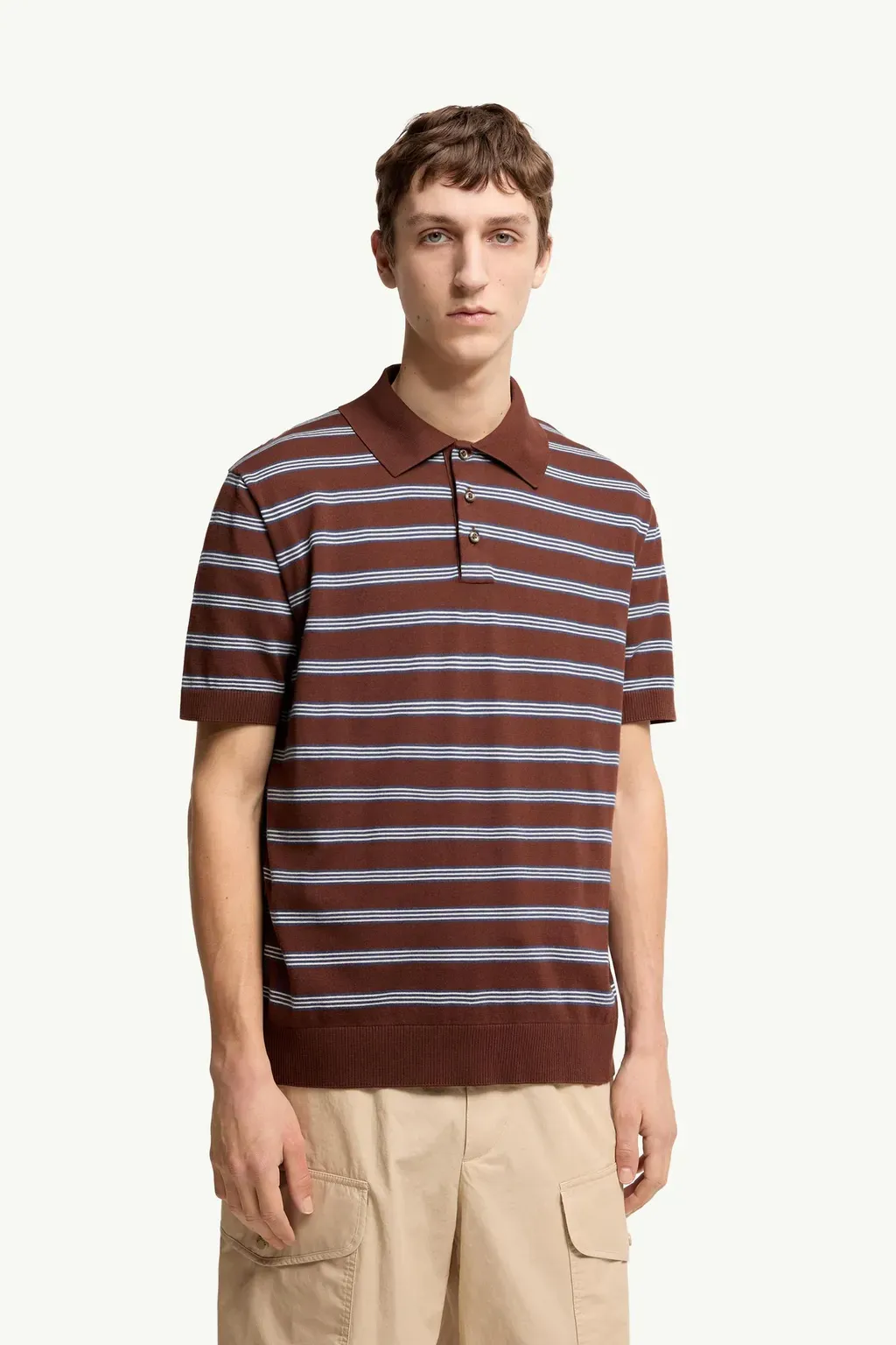 Striped Cotton Polo Shirt