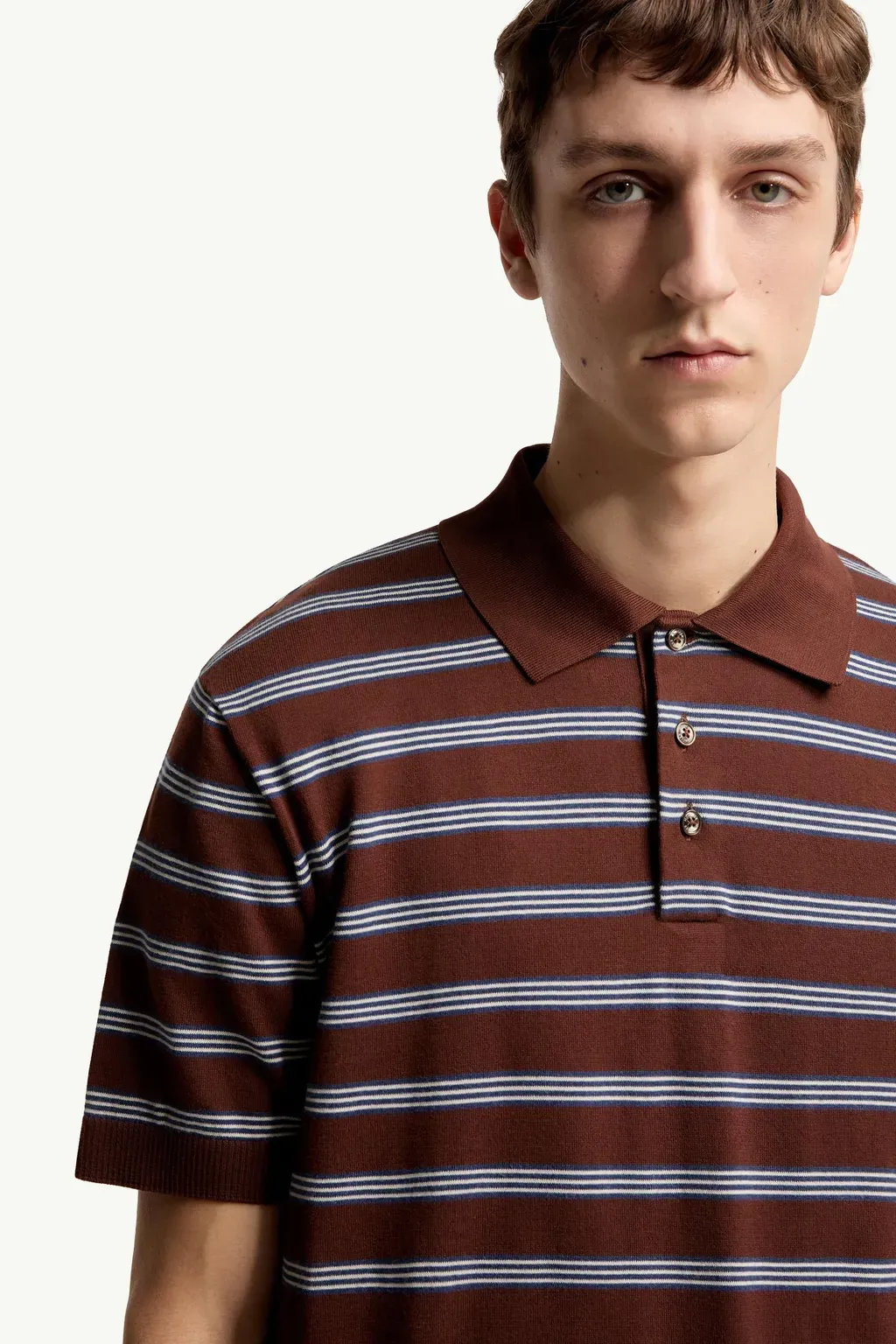 Striped Cotton Polo Shirt