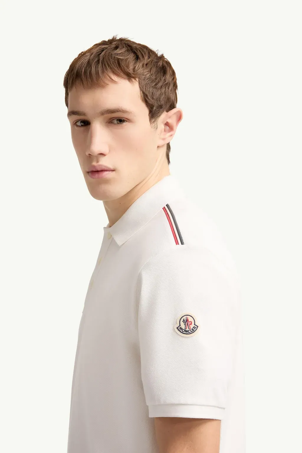 Tricolor-Trimmed Cotton Piquet Polo Shirt