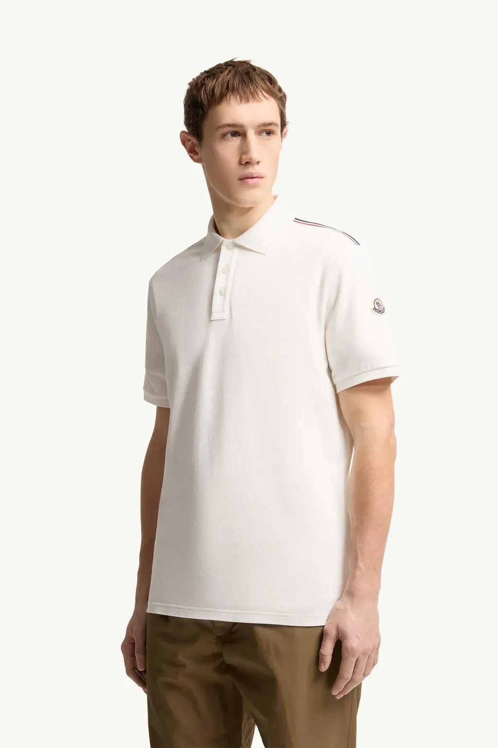 Tricolor-Trimmed Cotton Piquet Polo Shirt
