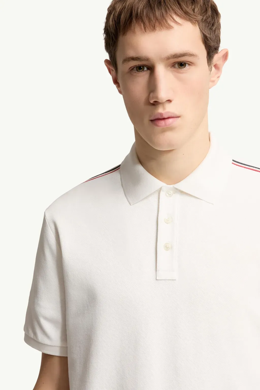 Tricolor-Trimmed Cotton Piquet Polo Shirt