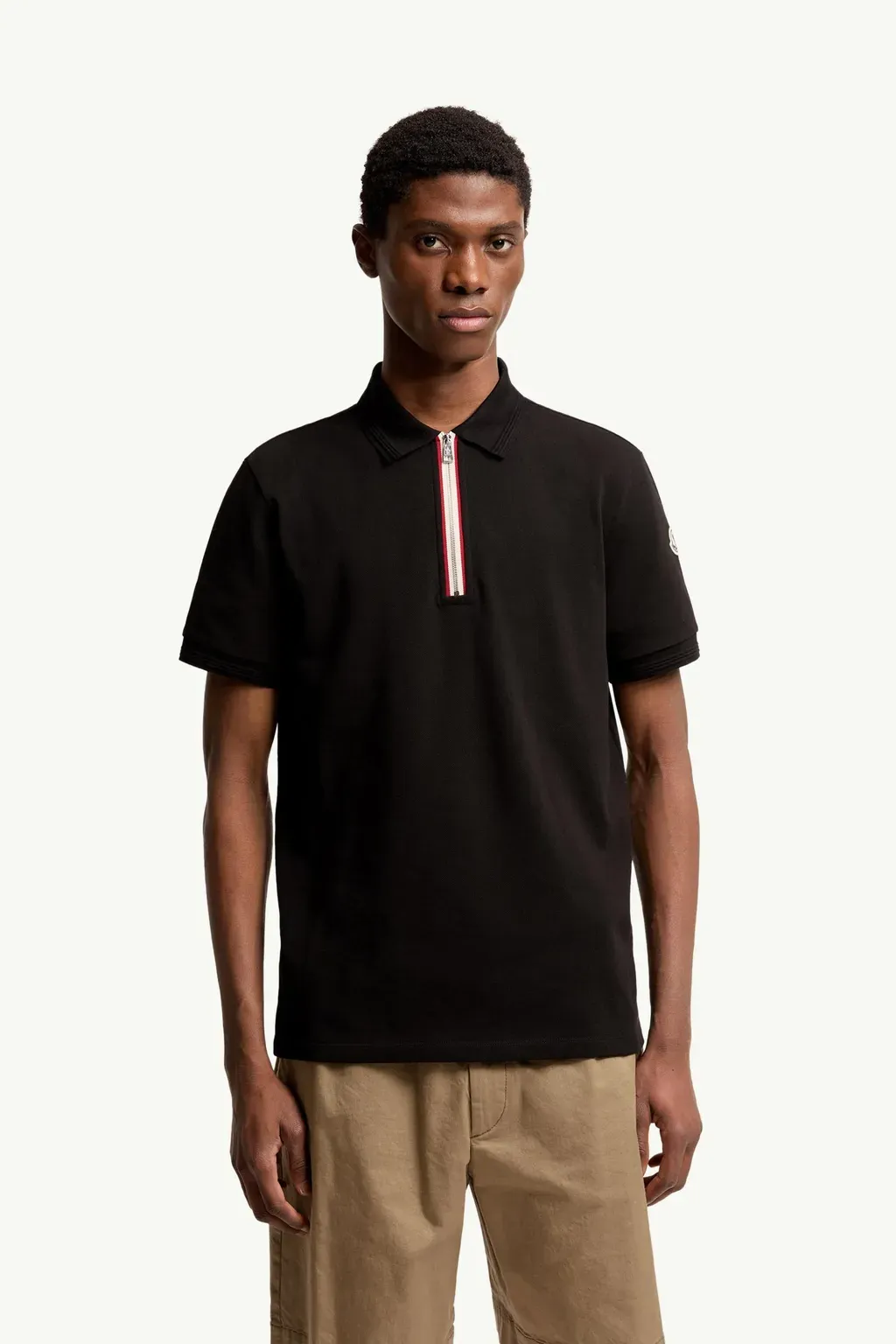 Tricolour-Trimmed Cotton Polo Shirt