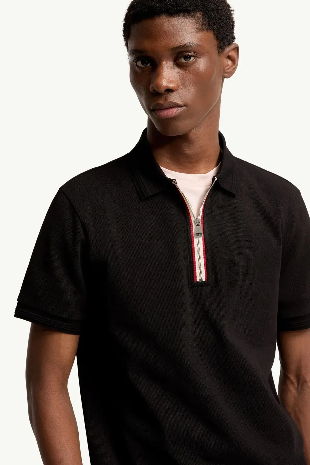 Tricolour-Trimmed Cotton Polo Shirt