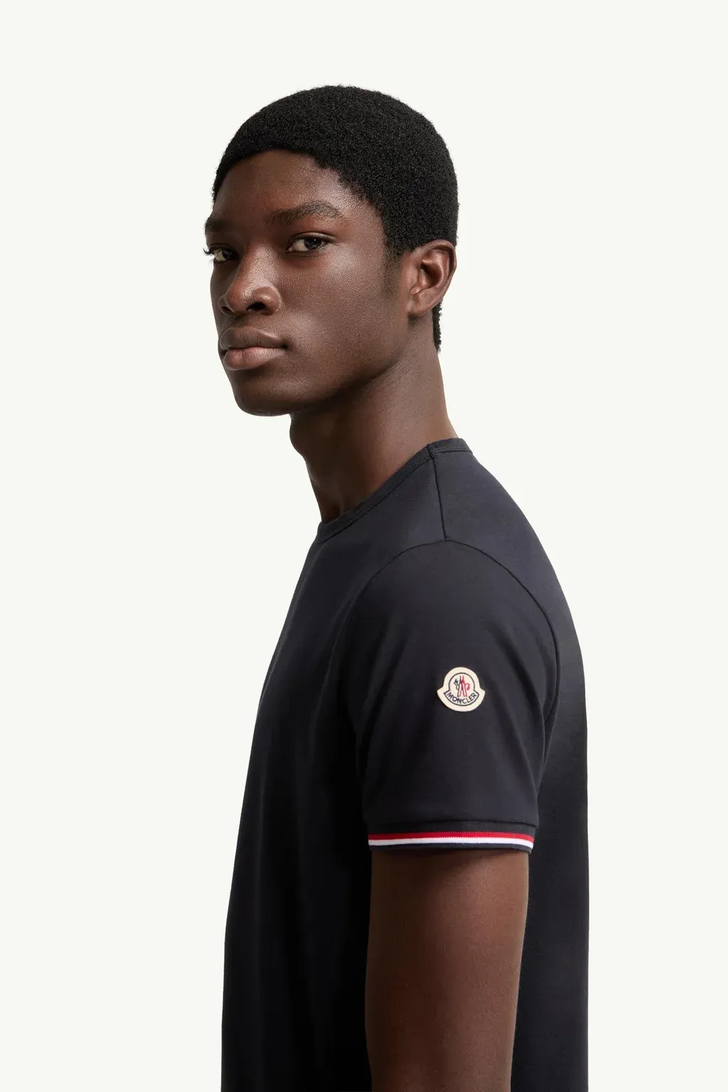 Tricolour-Trimmed Cotton T-Shirt