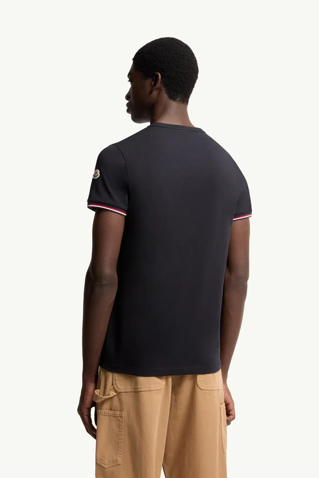 Tricolour-Trimmed Cotton T-Shirt