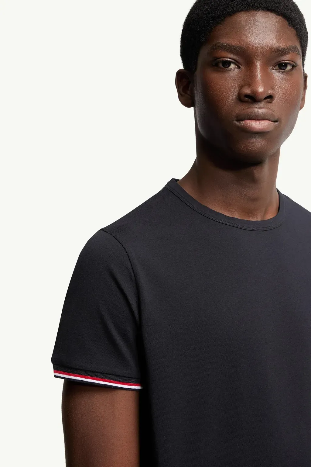 Tricolour-Trimmed Cotton T-Shirt