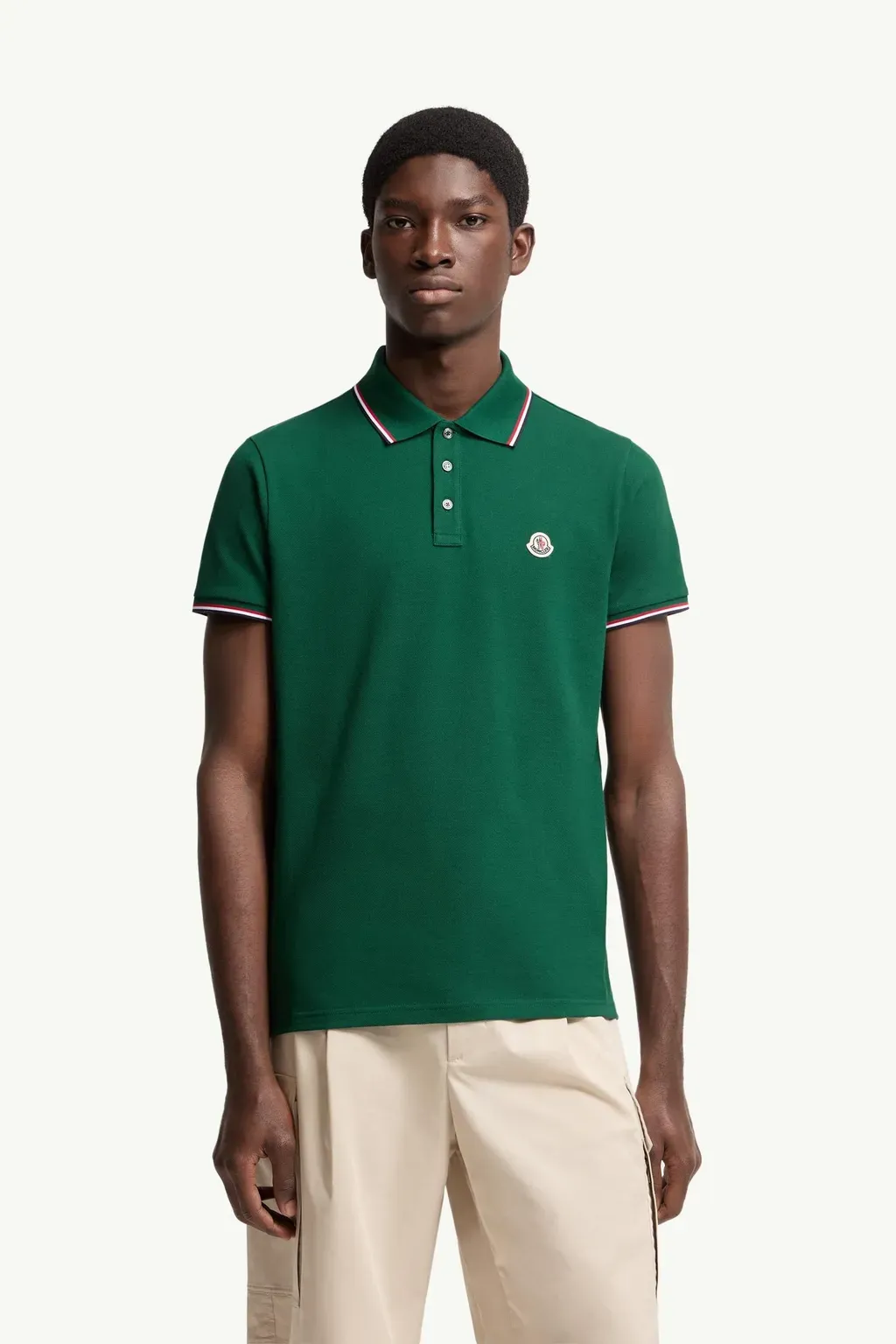Tricolour-Trimmed Cotton Piquet Polo Shirt