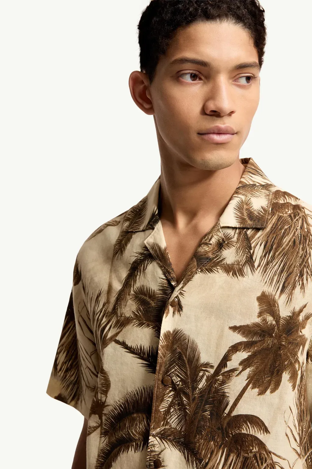 Cotton & Linen Blend Short Sleeve Shirt