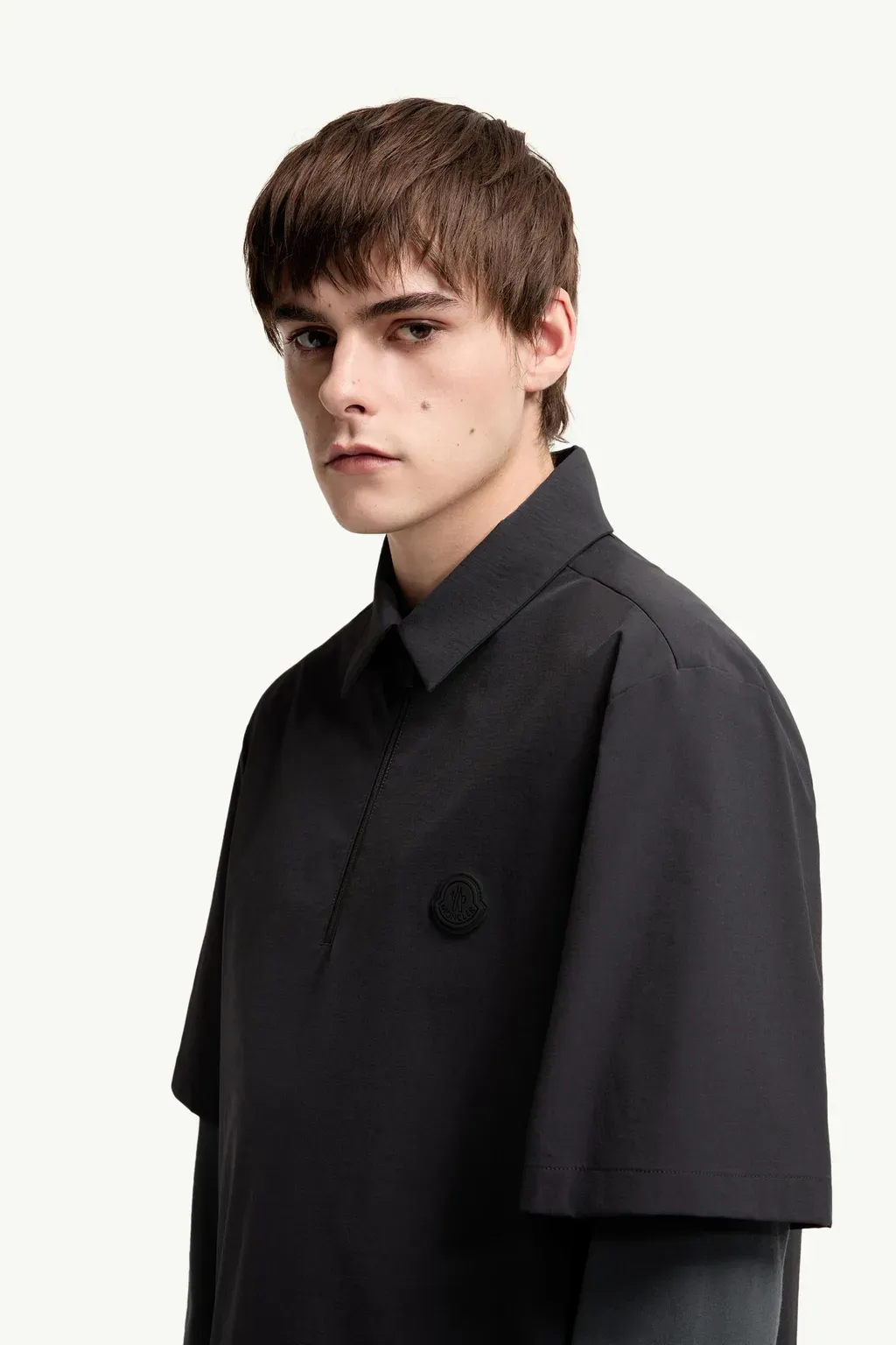 Logo Short Sleeve Half-Zip Shirt