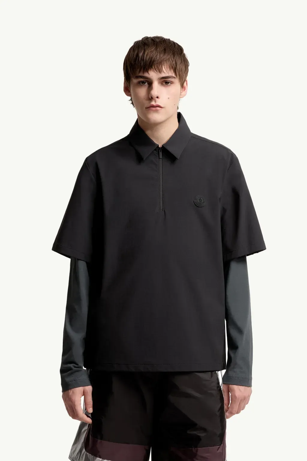 Logo Short Sleeve Half-Zip Shirt