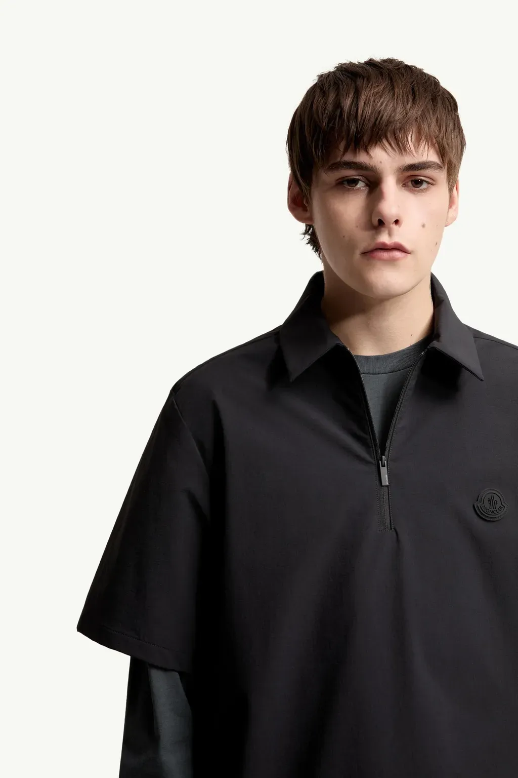 Logo Short Sleeve Half-Zip Shirt