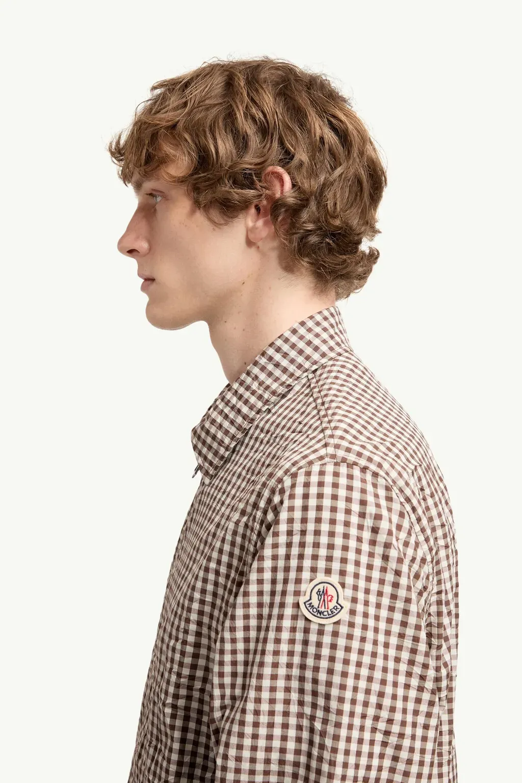 Vichy Cotton Blend Zip-Up Shirt