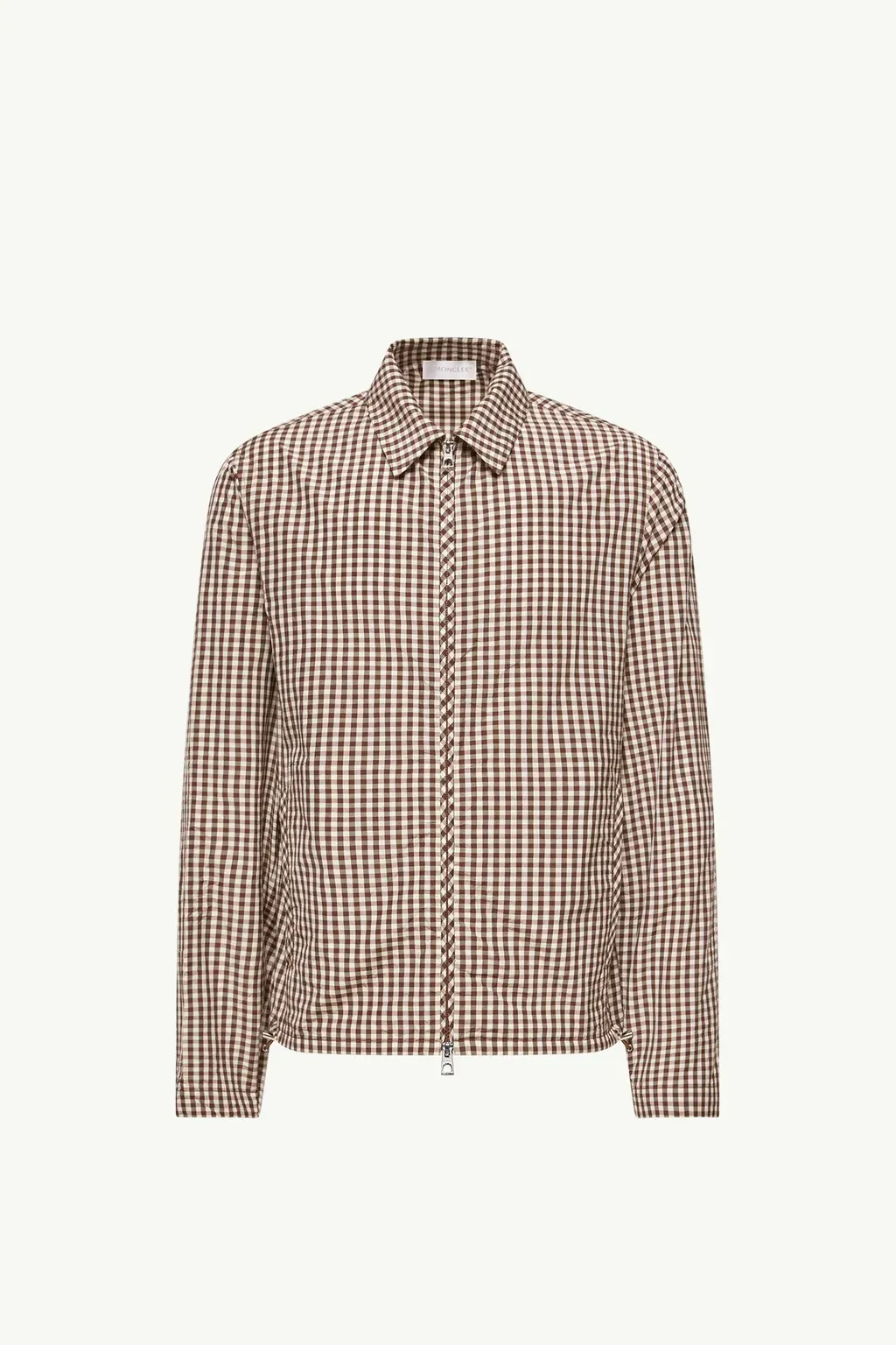 Vichy Cotton Blend Zip-Up Shirt