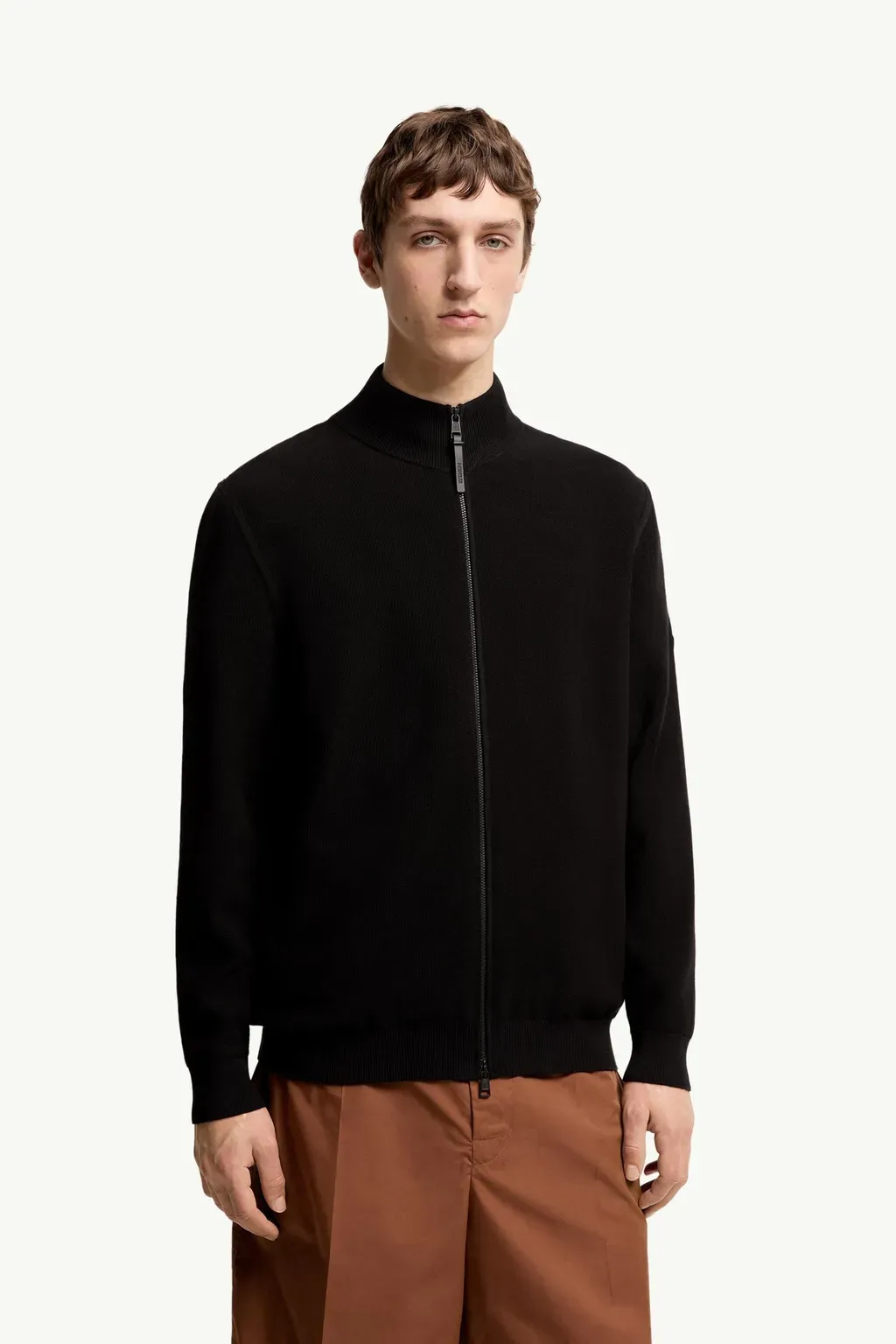Cotton Zip-Up Cardigan