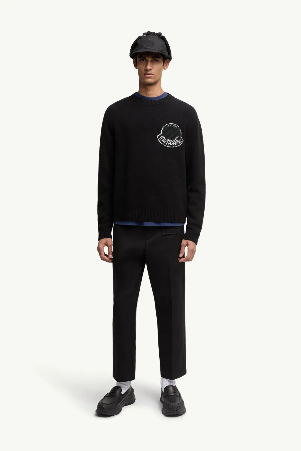 Embroidered Logo Wool Sweater