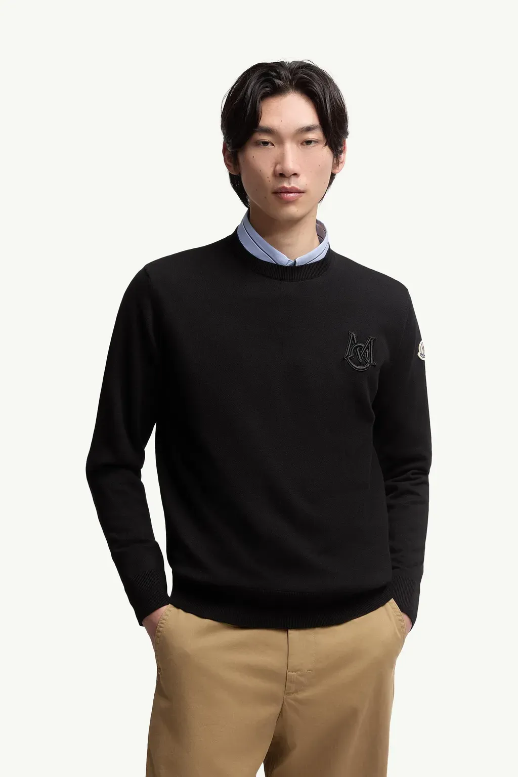 Embroidered Monogram Cotton Jumper