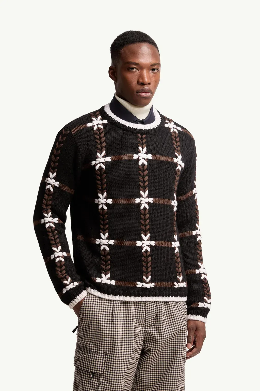 Embroidered Wool Blend Jumper