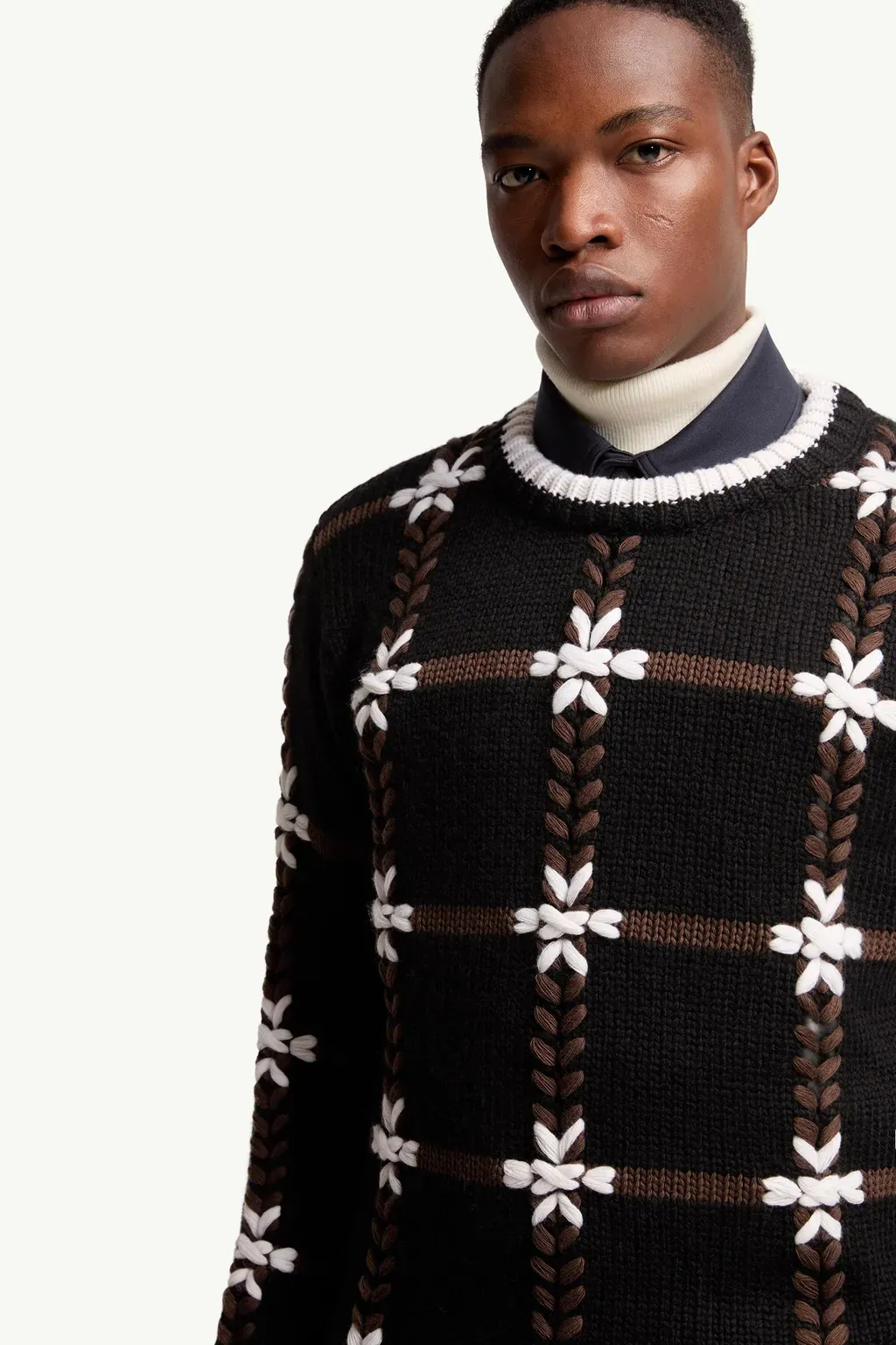 Embroidered Wool Blend Jumper