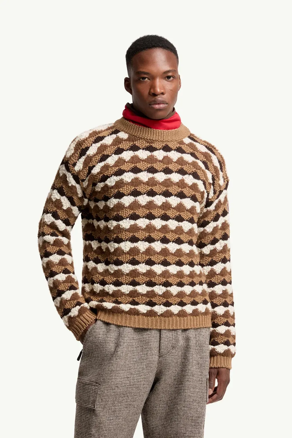 Geometric Pattern Wool & Alpaca Blend Jumper