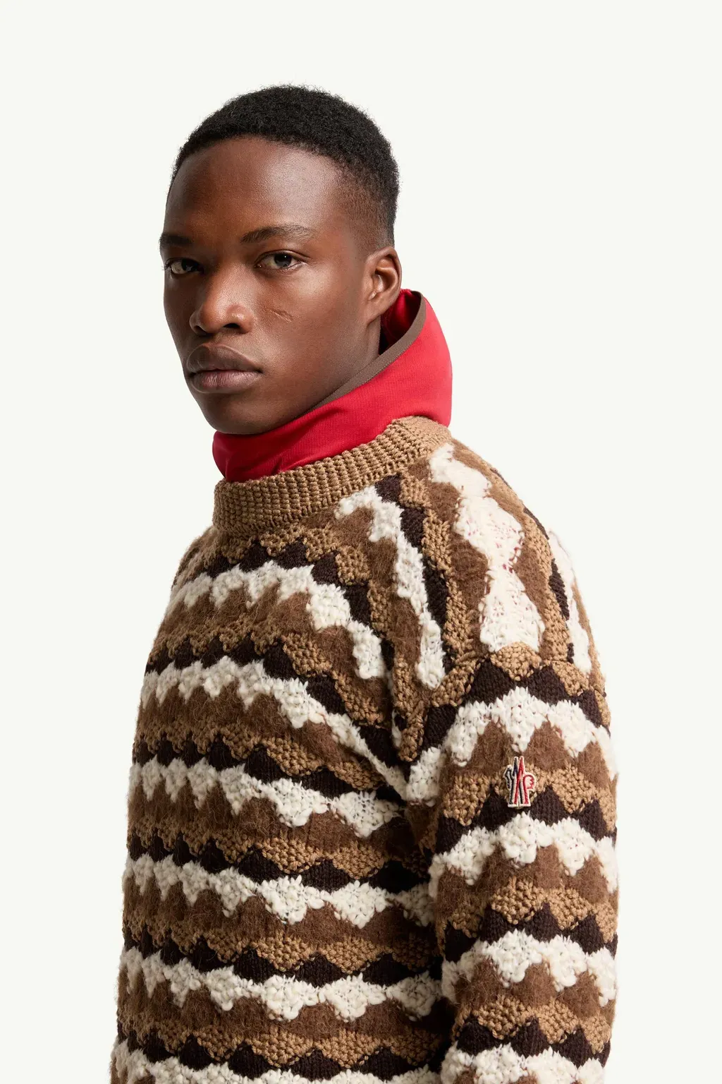 Geometric Pattern Wool & Alpaca Blend Jumper