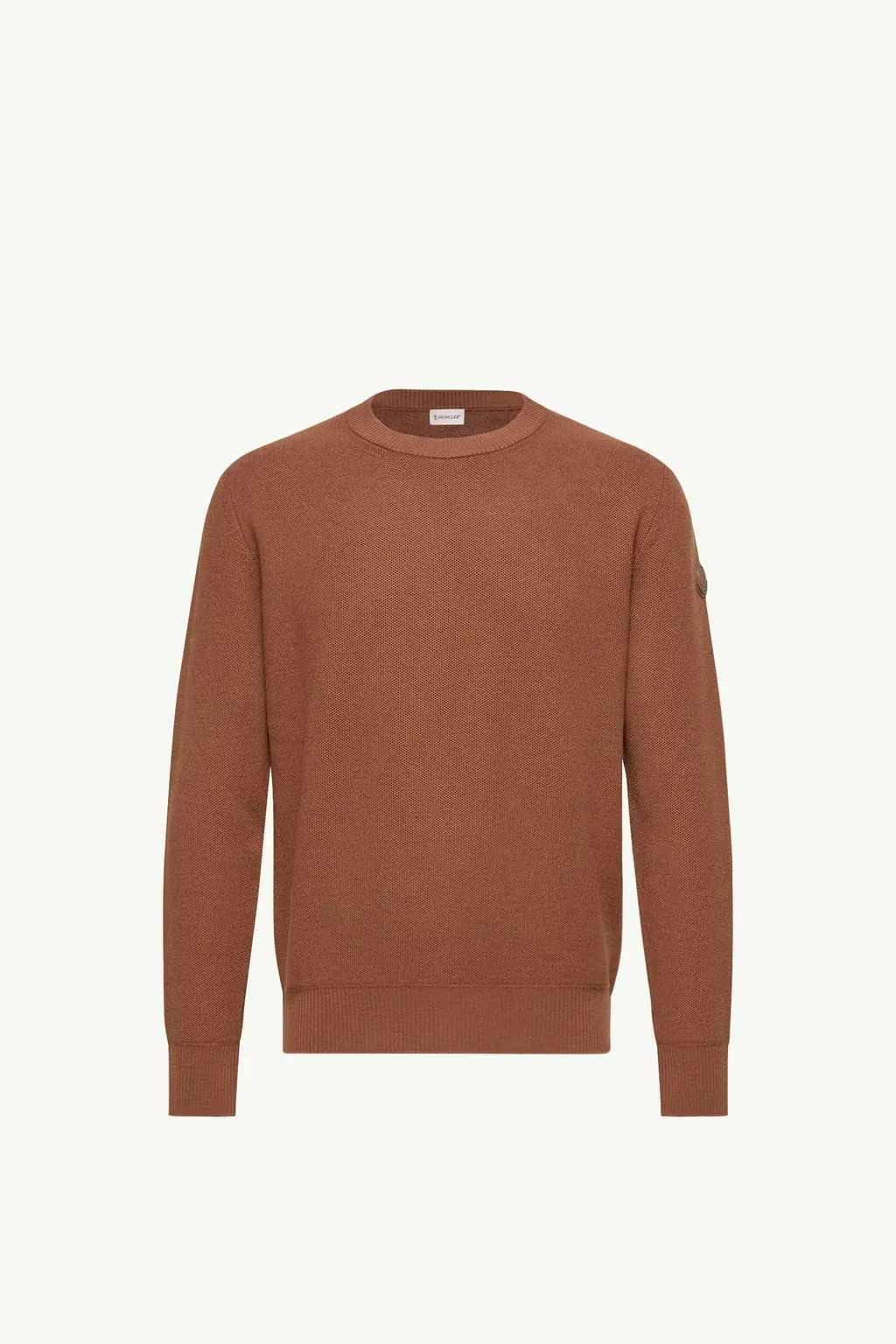 Leather Logo Wool Jumper