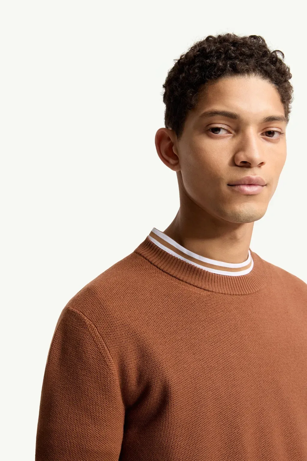 Leather Logo Wool Jumper