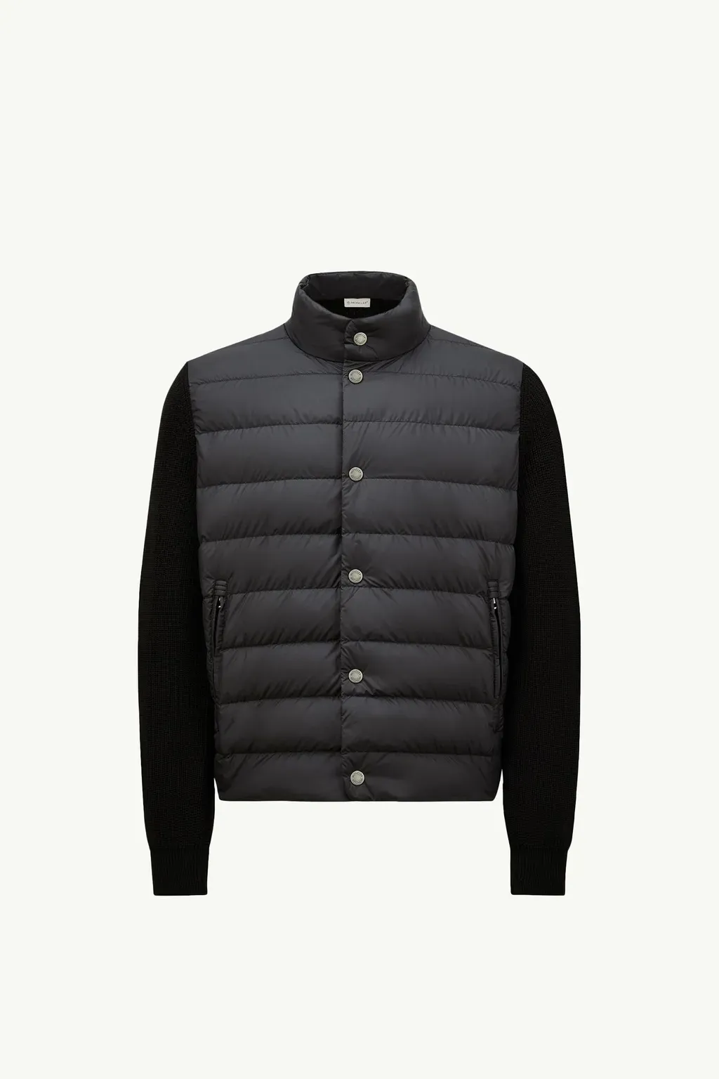 Padded Cotton Zip-Up Cardigan