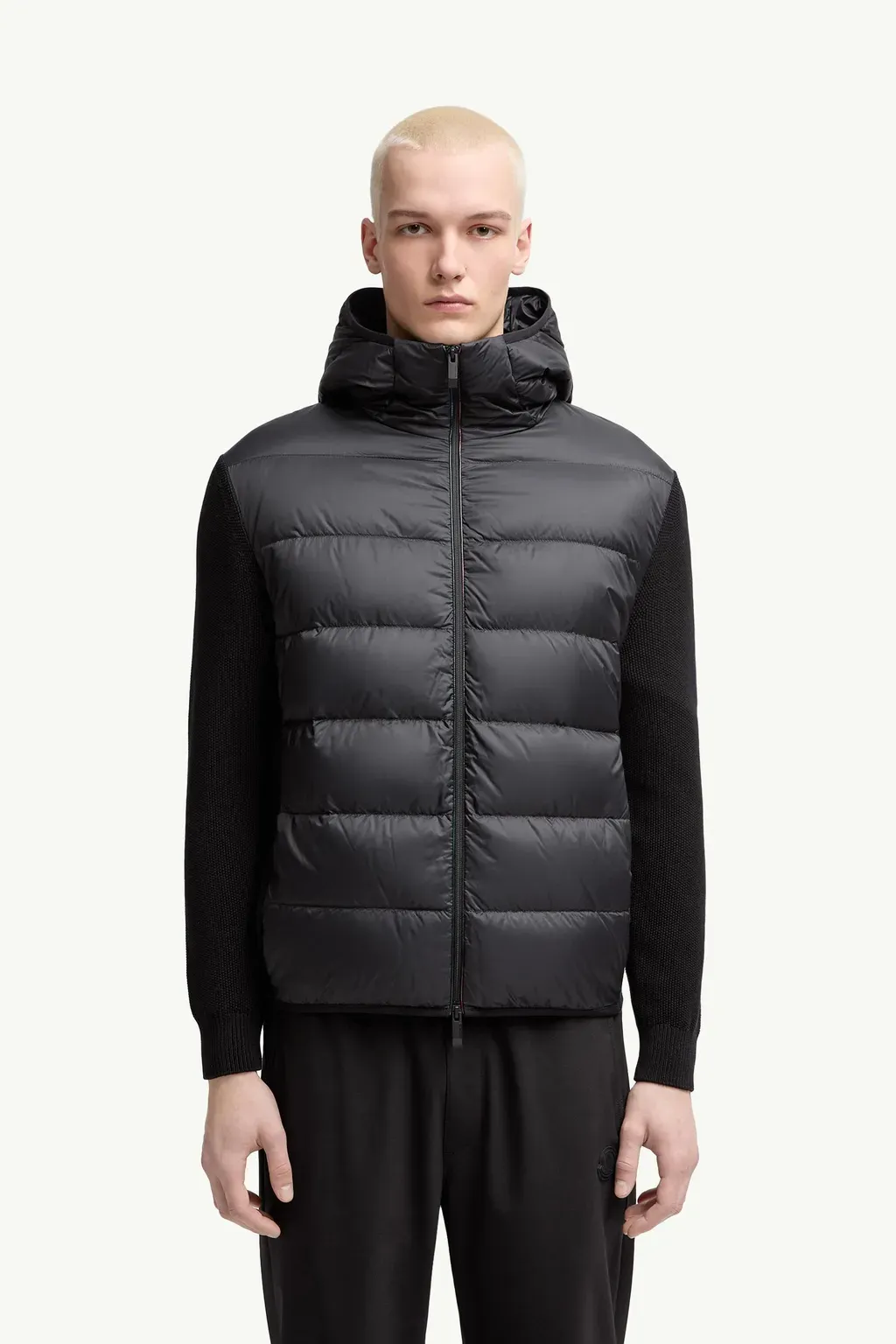 Padded Cotton Zip-Up Hoodie