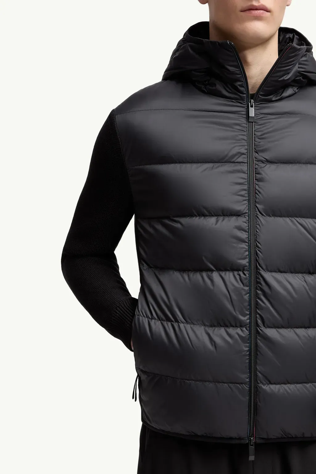 Padded Cotton Zip-Up Hoodie