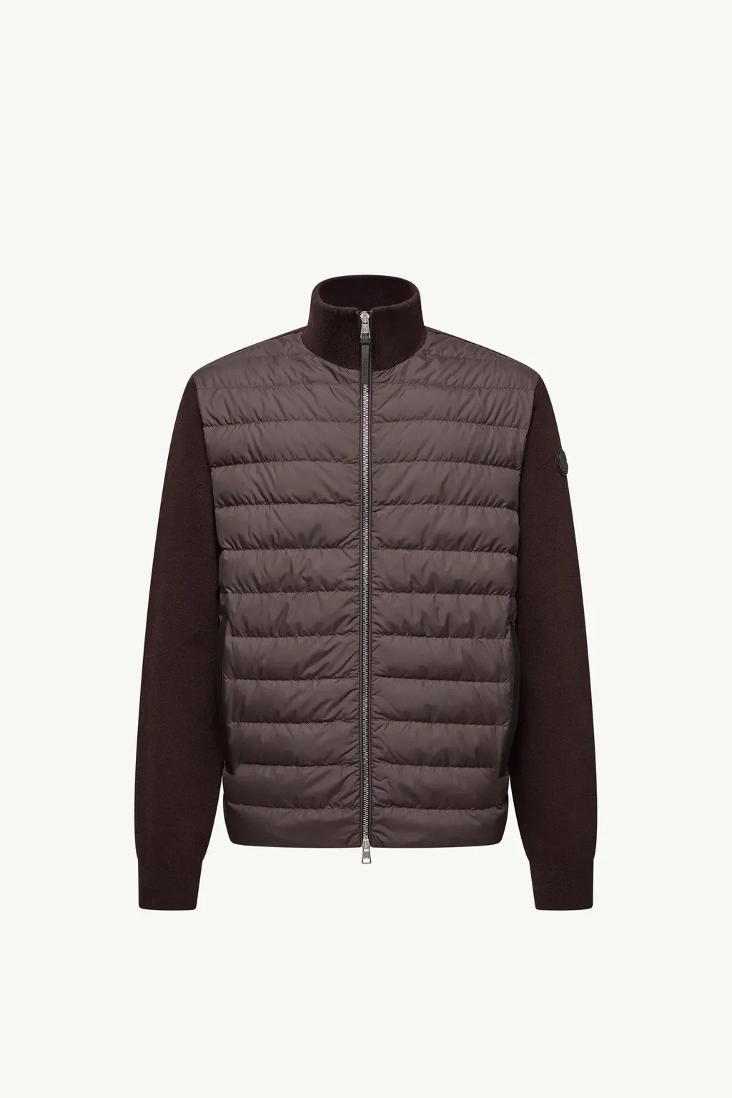 Padded Wool & Cashmere Zip-Up Cardigan