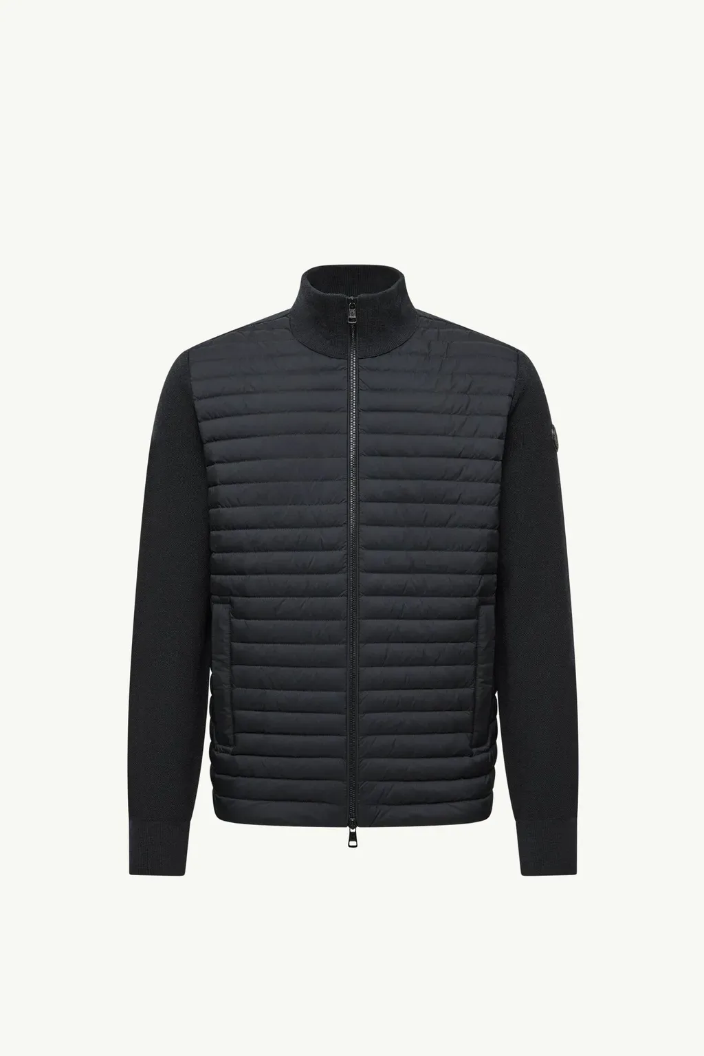 Padded Wool & Cashmere Zip-Up Cardigan