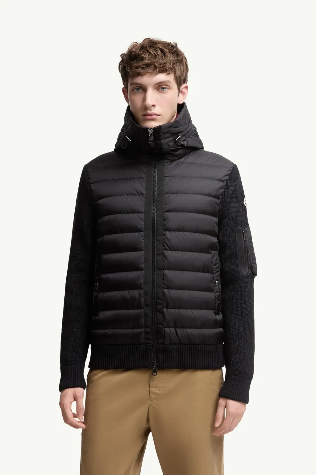 Padded Zip-Up Cardigan